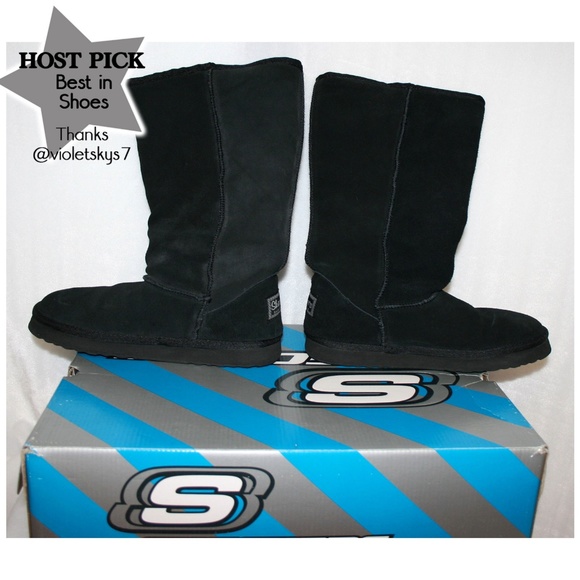 Skechers Shoes - Skechers Black Tall Boots -Worn once! - Fit Size 7